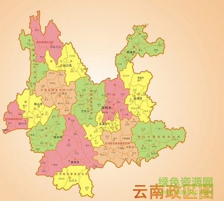 最新云南省地图