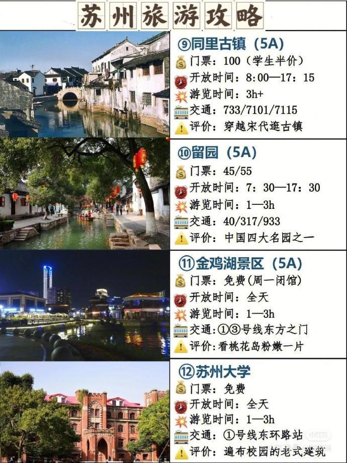 苏州旅游攻略最新